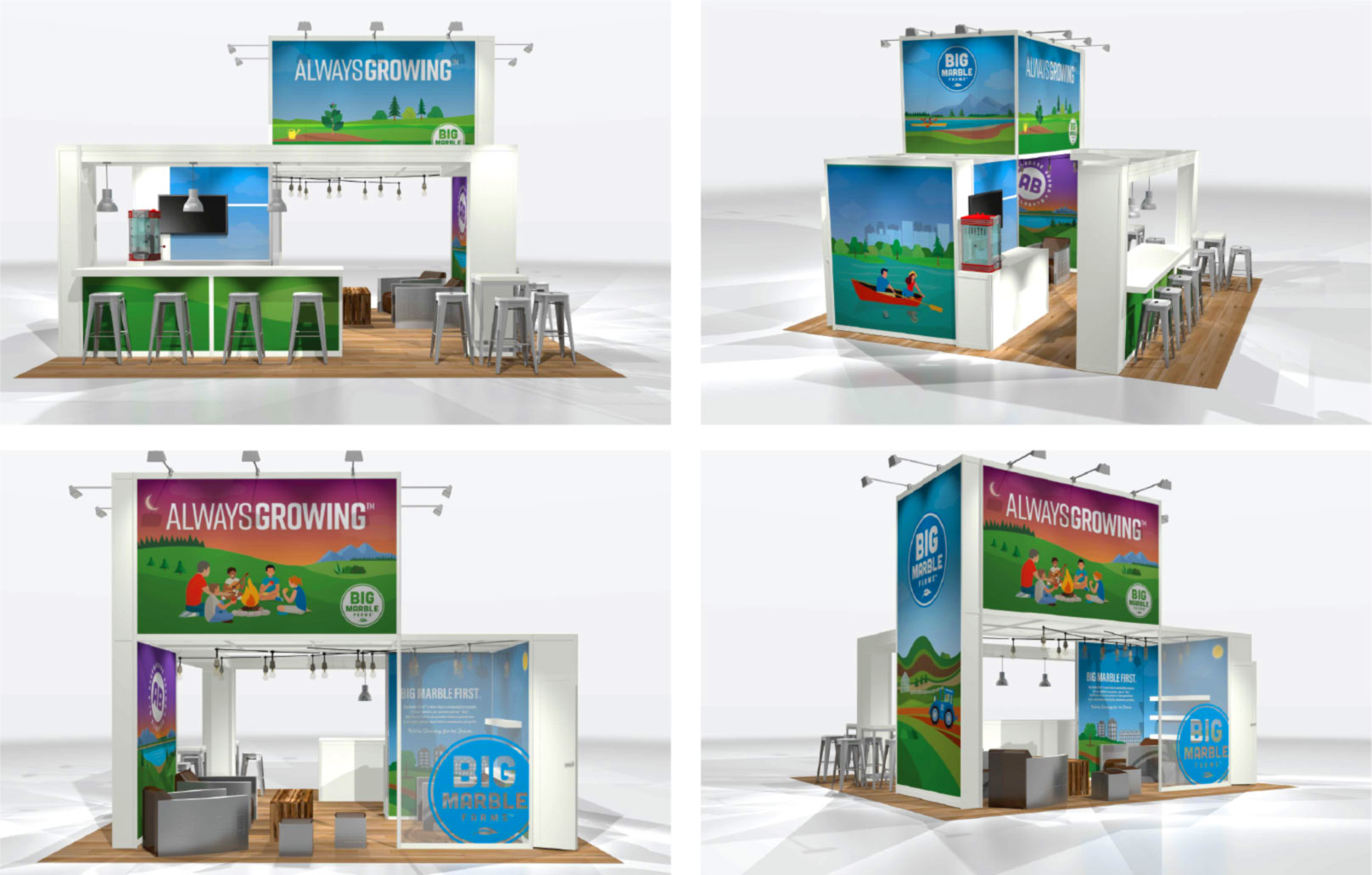 big marble farms CPMA booth renderings