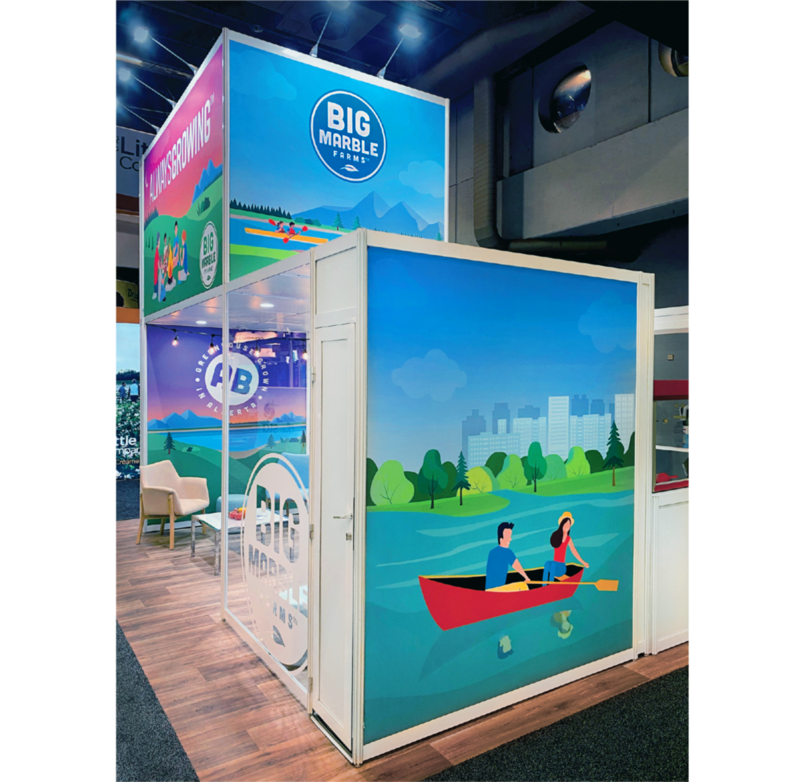 big marble farms CPMA booth back