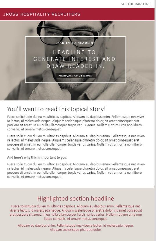 JRoss Recruiters E-newsletters - headline (red)