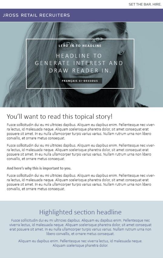 JRoss Recruiters E-newsletters - headline (purple)