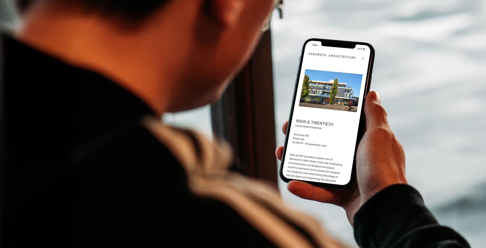 Man browing on phone